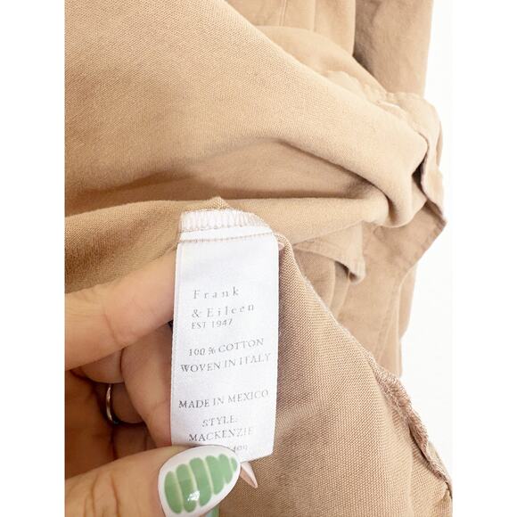 Frank & Eileen MACKENZIE One-Size Button-Up Shirt Tan - Picture 5 of 10